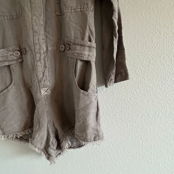 Young Fabulous and Broke River Raw Long Sleeve Romper Dark Gray Size Small‎ - Picture 2 of 7